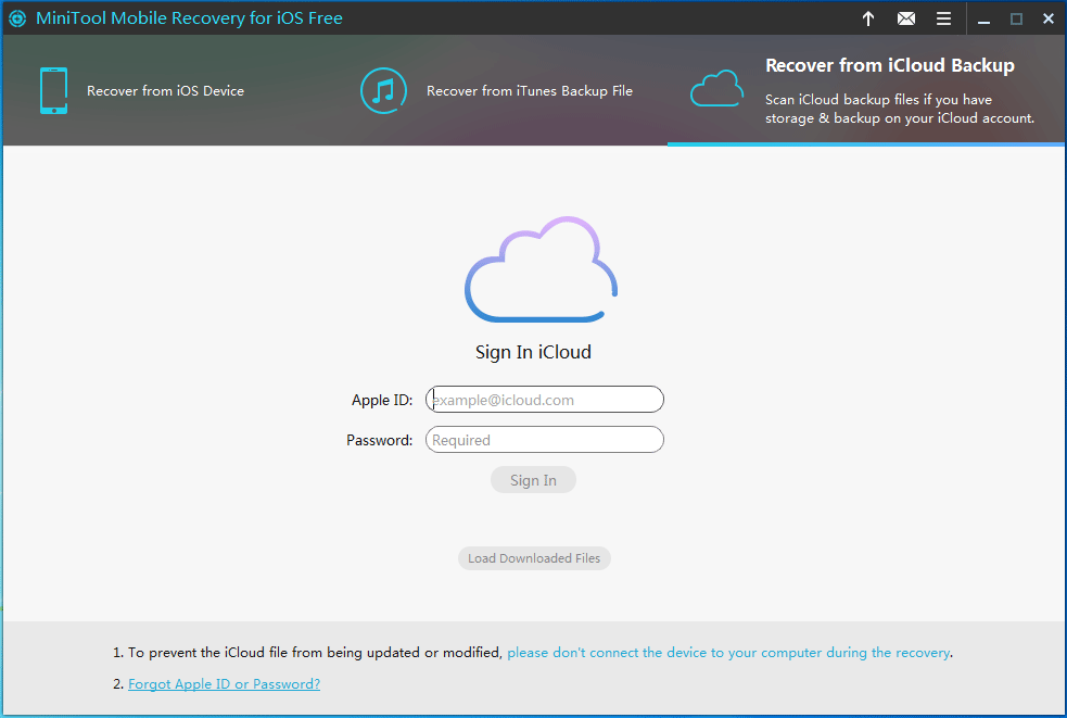 choose restore from iCloud backup