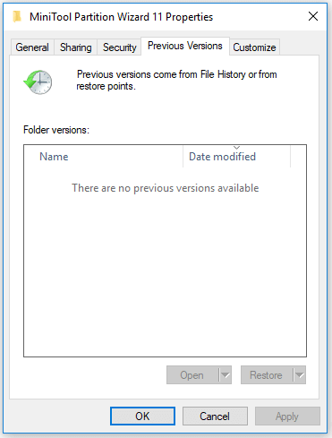 recover overwritten files from previous versions