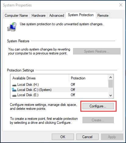 click Configure to continue