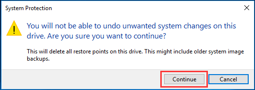 click Continue to go on