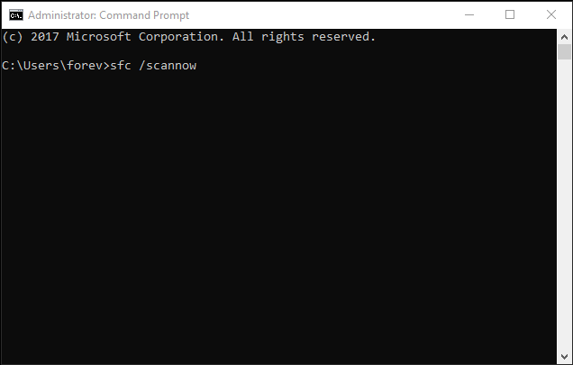 type the command and hit Enter to continue