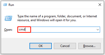 open Command Prompt from Run window