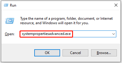 open System Properties from Run window