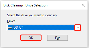 select the drive