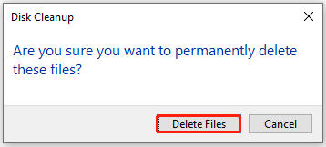 click Delete Files