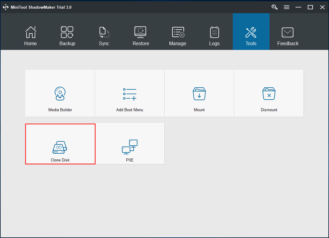 MiniTool ShadowMaker clone disk feature