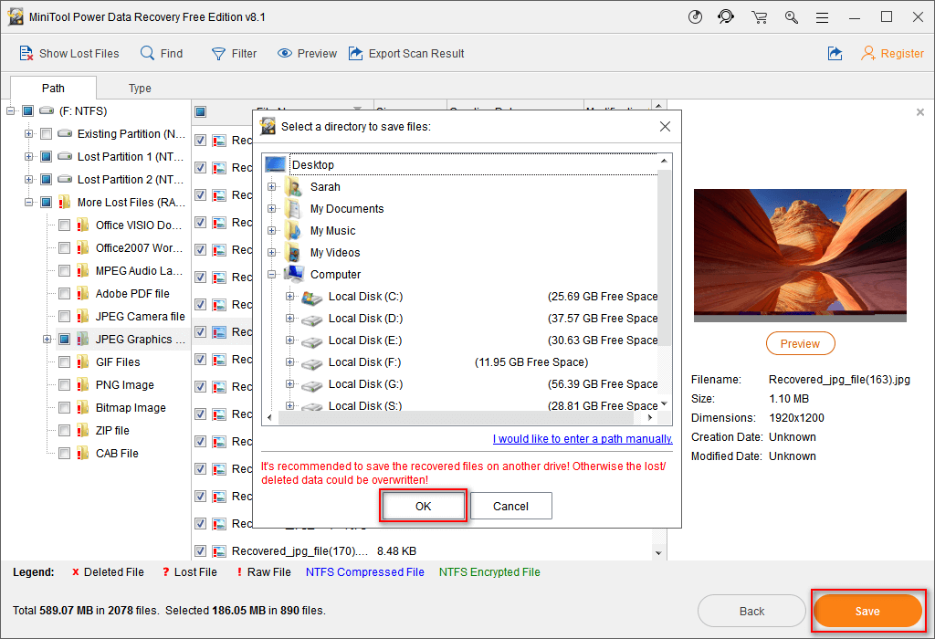 save needed files to appointed place