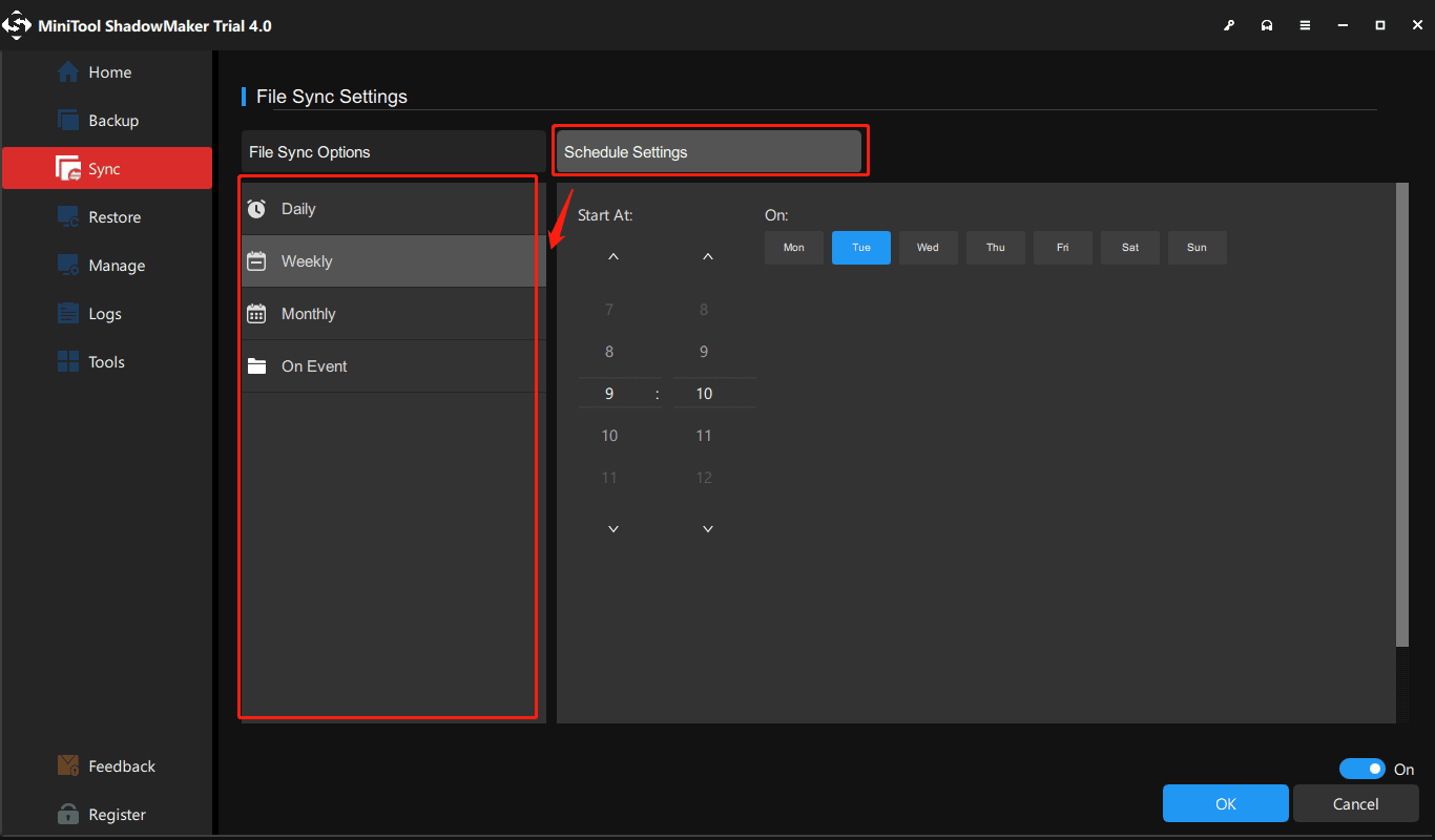 auto sync folders Windows 10