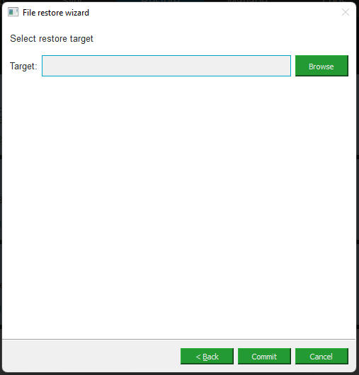 specify Synology restore target location