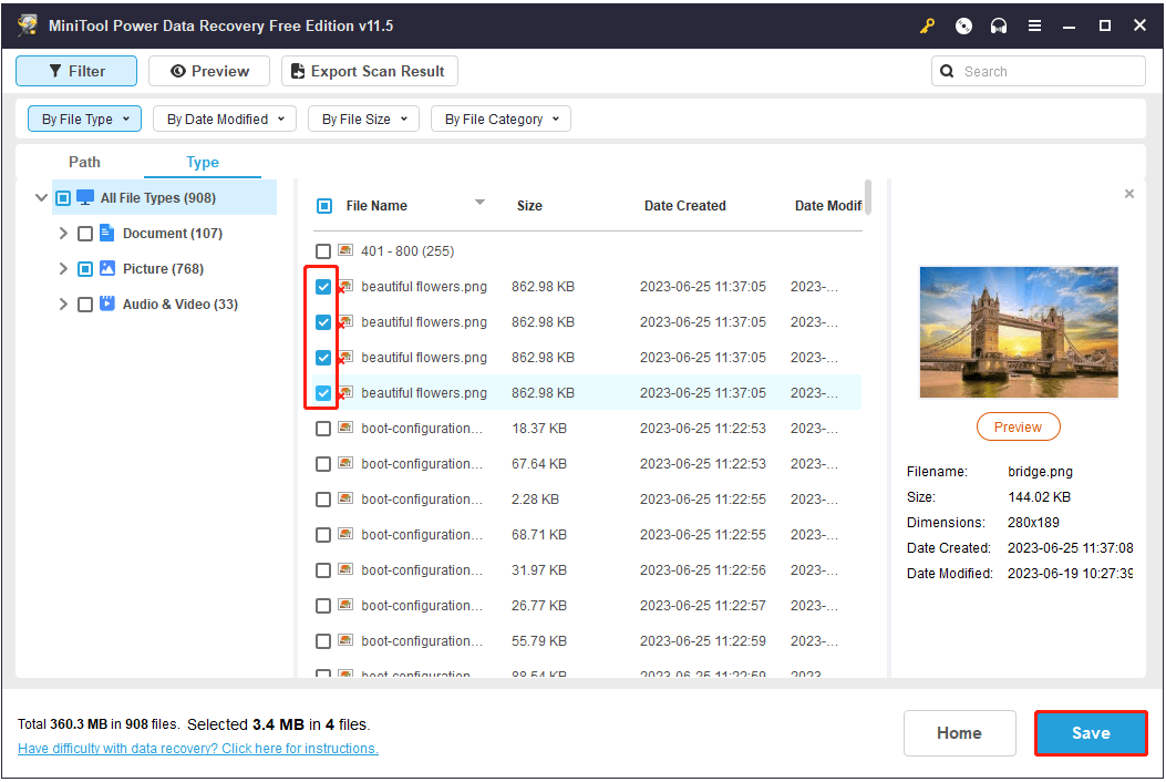 save required files