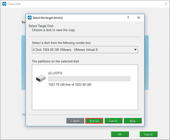 choose a target drive