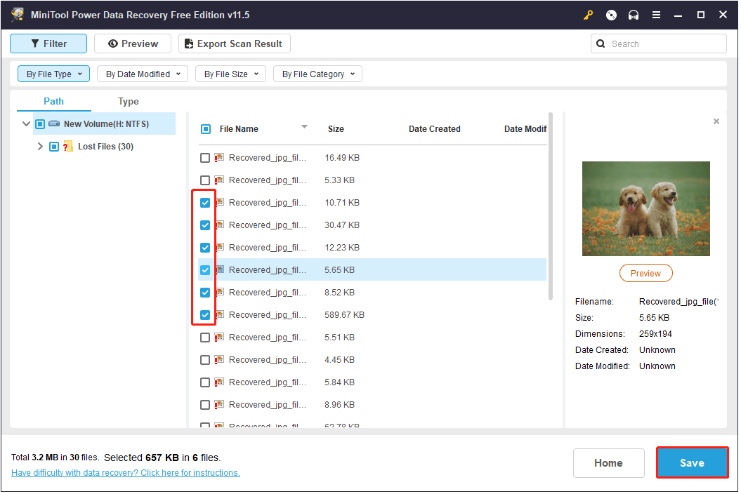 save all needed files