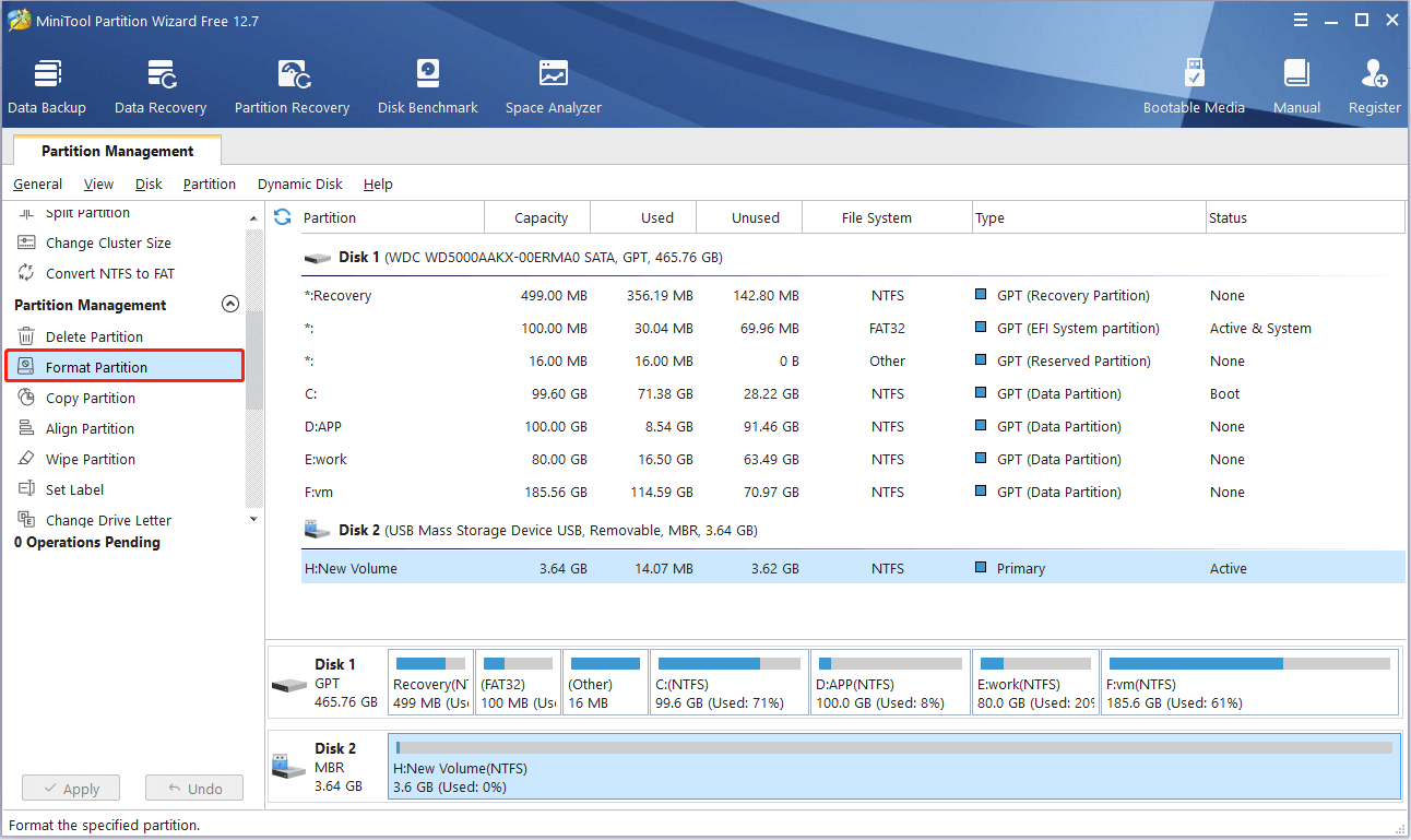click Format Partition