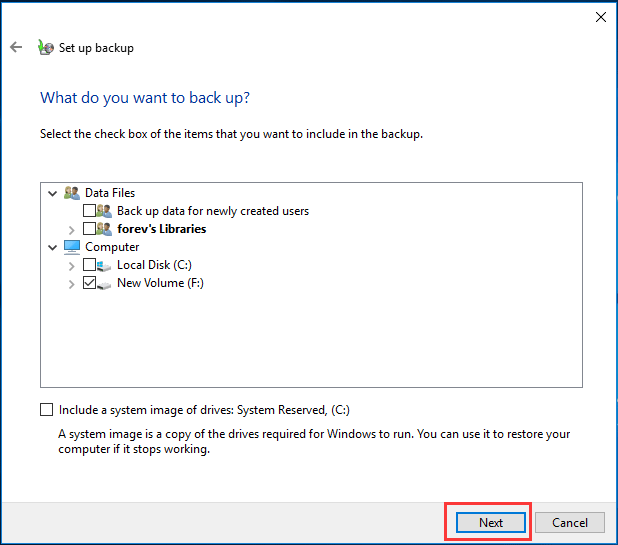choose USB disk and click Next to continue