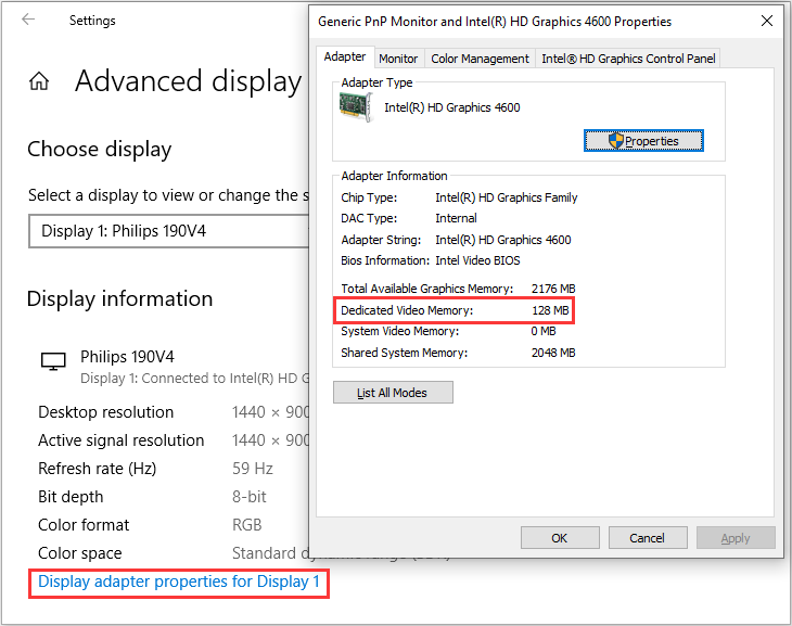 how to check VRAM