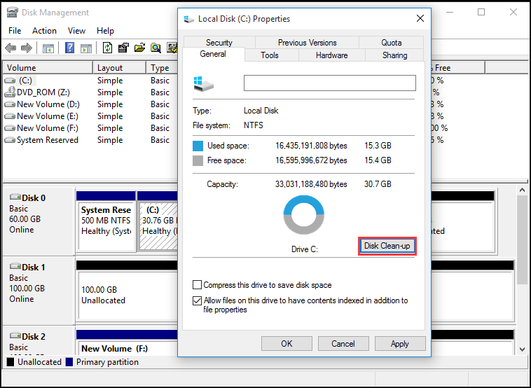 click Disk Clean-up