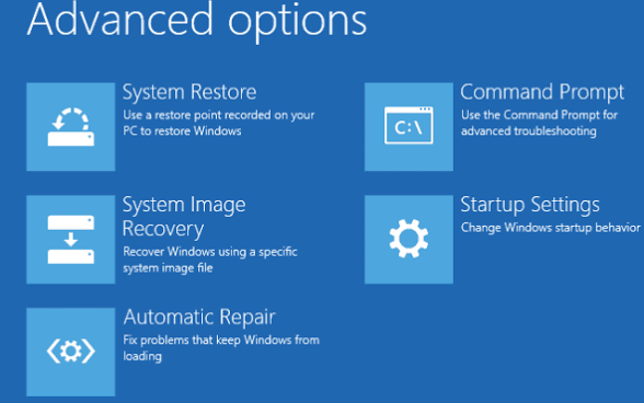 hit System Image Recovery
