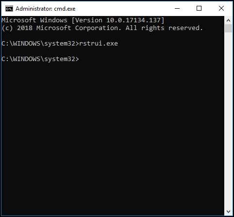 type the command and hit enter to continue