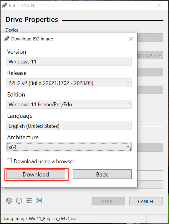 download Windows 11 Rufus