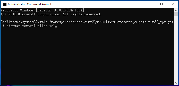 check TPM via Command Prompt