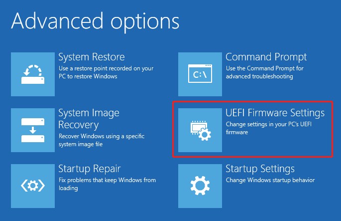 UEFI Firmware Settings