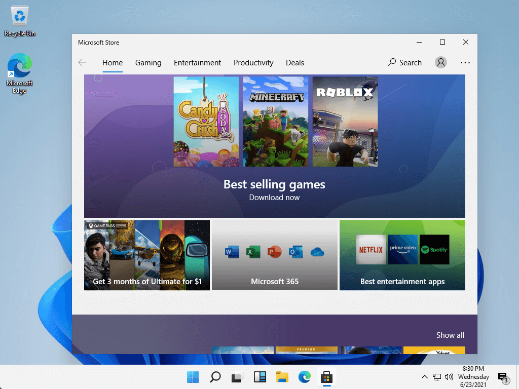 Windows 11 Microsoft Store