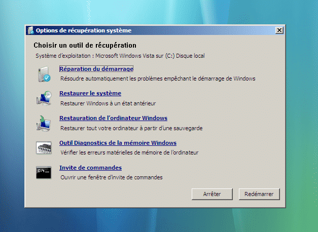 restauration du système