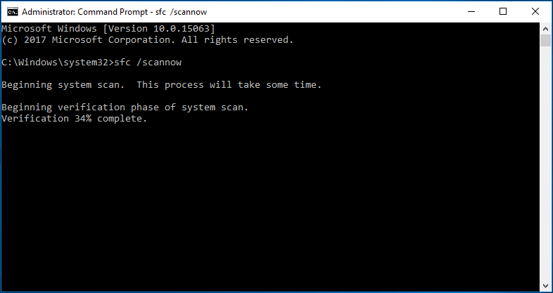 sfc scannow command line