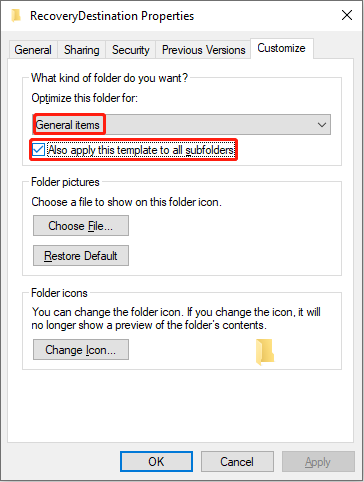 set properties