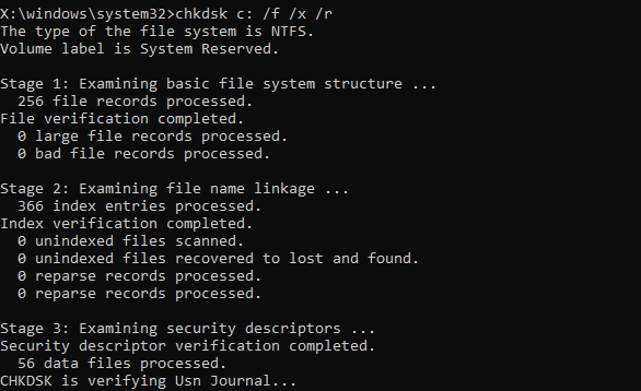 ejecutar CHKDSK