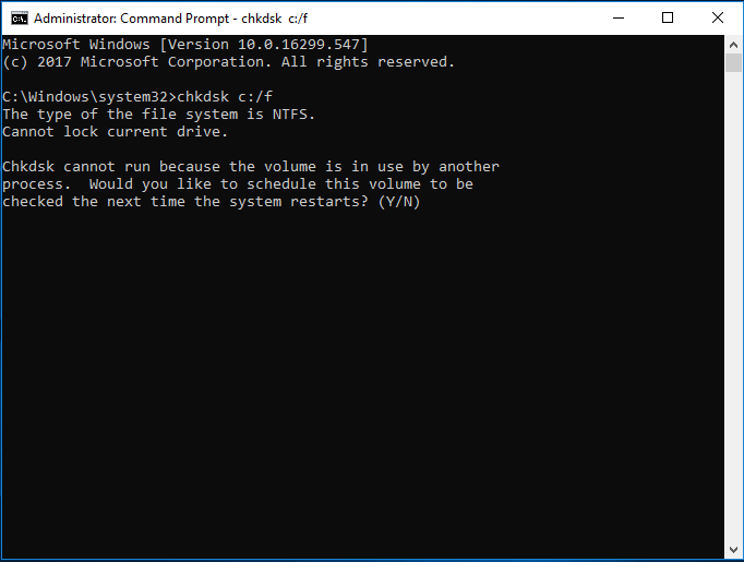 input the command and hit Enter to continue