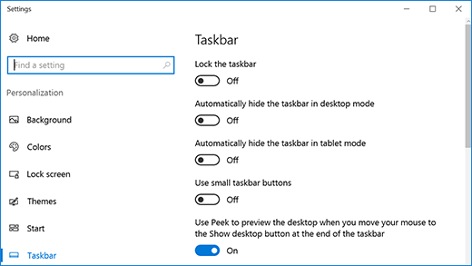 automatically hide the taskbar 